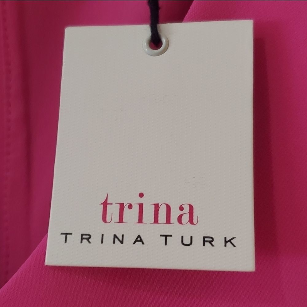 Trina by Trina Turk Women's Pink 100% Polyester Ruffle Adore 2 Mini Dres… - Picture 10 of 13